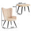 Ocilla Velvet Armchair with Footstool