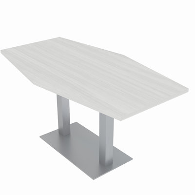 Hexagon Conference Room Table Square Metal Base