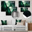 «Green Abstract Echoes Of Piramid IV», art mural géométrique en métal MT137456-1646197068