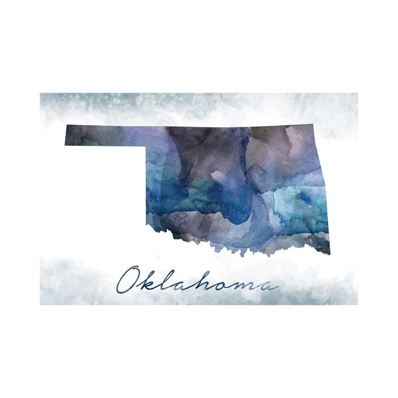 Oklahoma State Bluish - Wrapped Canvas Print, 101.6 cm H x 66.04 cm W x 1.91 cm D