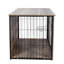 Cage pour chien moderne en bois avec deux entrées