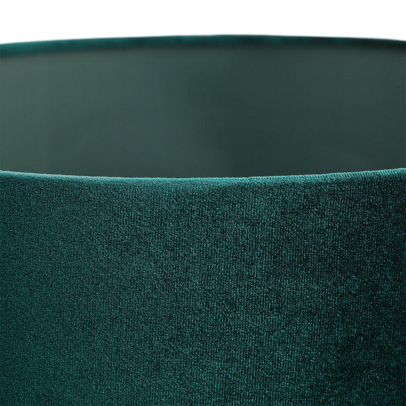20cm H Velvet Drum Pendant Shade, Green