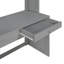 Lit mezzanine simple avec lit autonome, tablettes, bureau et garde-robe gris-1761891518
