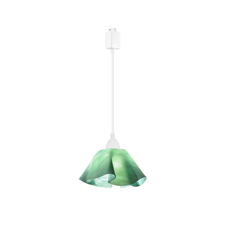 Luminaire suspendu Dale, Petit, Blanc, Vert écume de mer