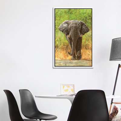 African Elephant Staredown - Print on Canvas