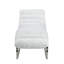 Chaise Qortini, sherpa blanc et acier inoxydable