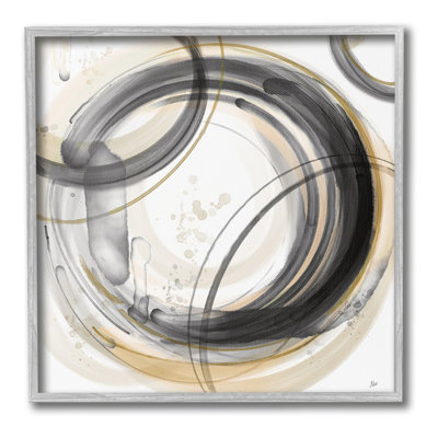 "Cadre photo simple cercles concentriques neutres" par Nan sur toile