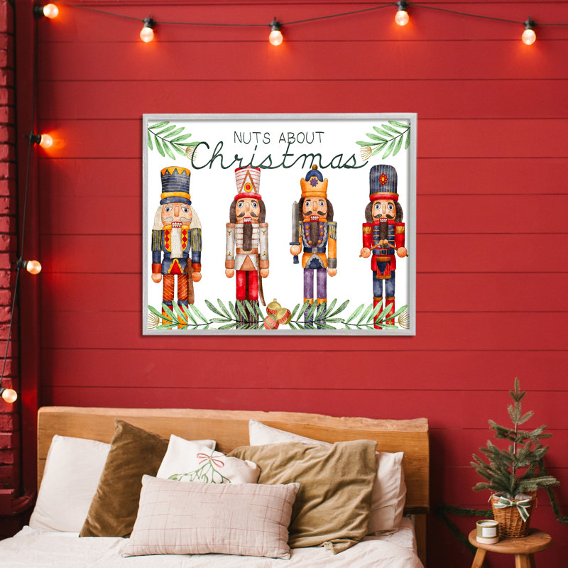 «Nuts About Christmas Nutcrackers», estampe numérique, conception de Kim Allen, Estampe numérique Farmhouse