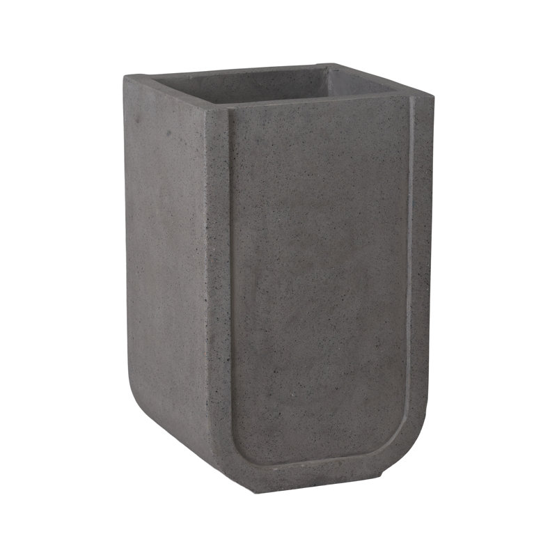 POT DE FLEURS URI GRIS 15,5 po x 14 po x 26 po URI, H 26 po x l 10 po x P 10 po