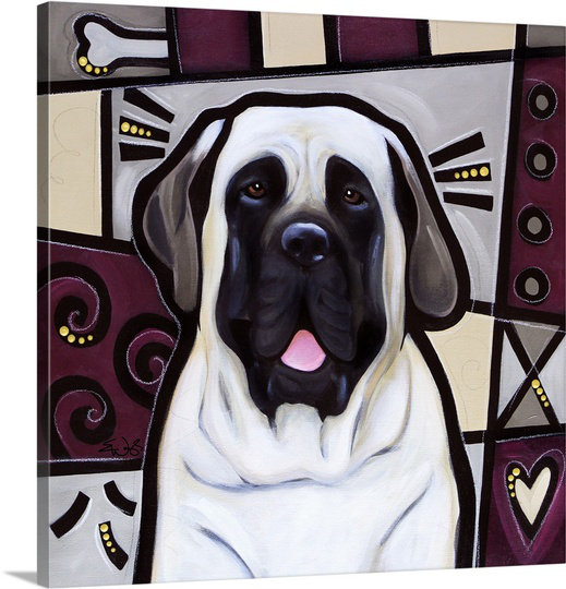 Diethild " Mastiff Pop Art " by Eric Waugh, 16" H x 16" W x 1.25" D