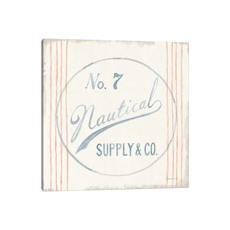 Floursack Nautical IX by Danhui Nai - Wrapped Canvas Gallery-Wrapped Canvas Giclée, 93.98 cm H x 93.98 cm W x 1.91 cm D