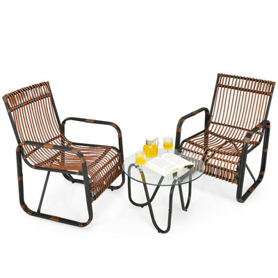 Lakely 2 Seater Rattan Conversation Set
