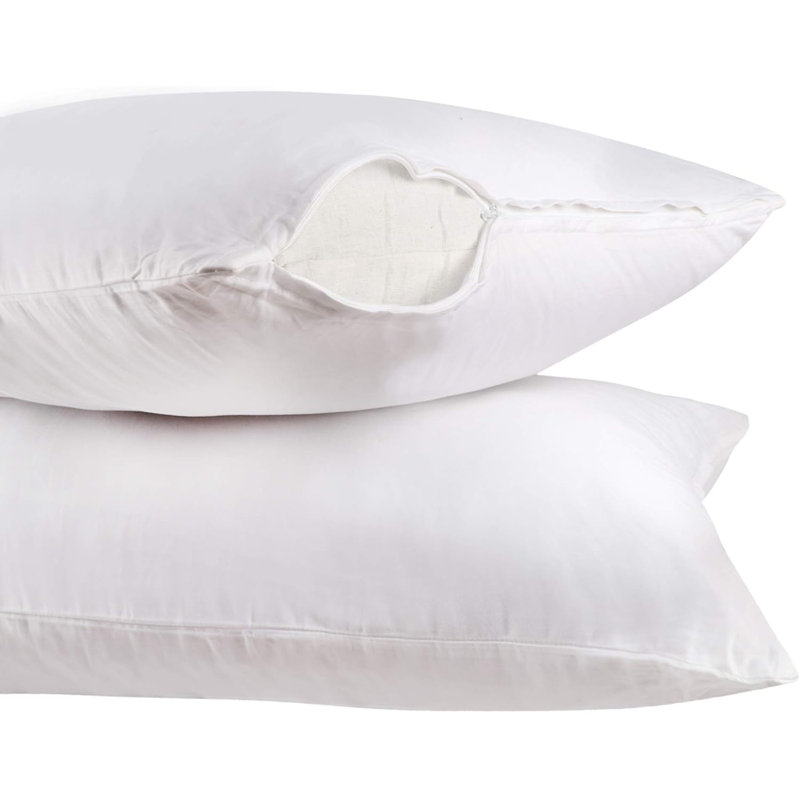 Housse de coussin 100% satin de coton 300 fils, Très grand, Ivoire