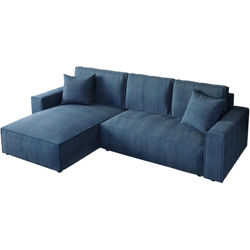 Damionna 4 Seater Sofa Bed, Left Hand Facing, Blue
