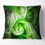 Mystic Green Fractal - coussin imprimé abstrait-30616633-30616637