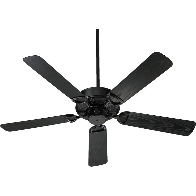 Wojtowicz 52'' Ceiling Fan, Matte Black with Black Blades