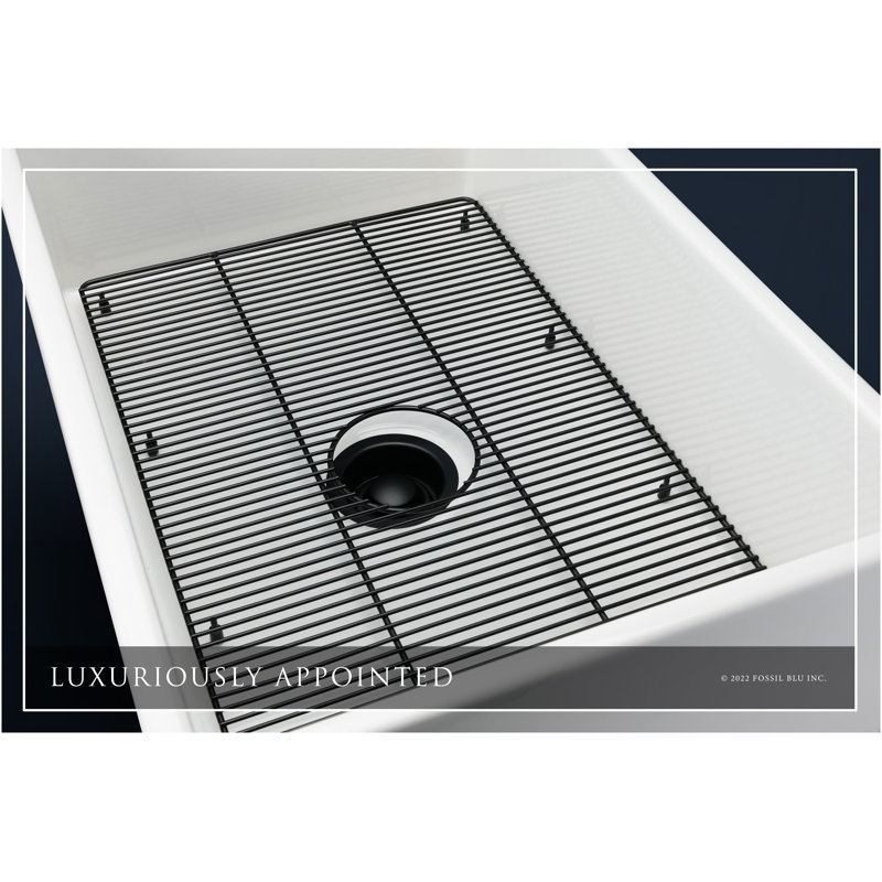 Luxury 33" L x 20" W Dual Mount Kitchen Sink with Basket Strainer, Matte Black Accessories