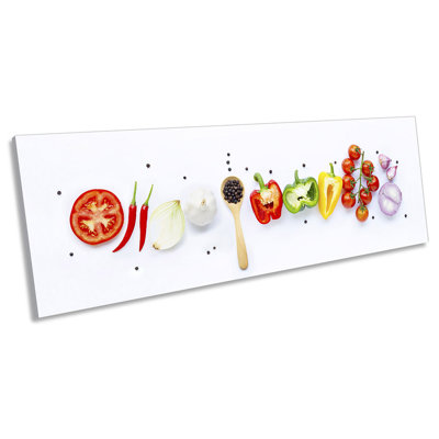 Vegetables Herbs Kitchen 1 Piece Wrapped Canvas Panoramic Wall Art