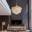 Lustre - Luminaire suspendu de 20 pouces avec finition sphérique en verre transparent fileté - avec fonction de hauteur réglable-1460407695-1460407681