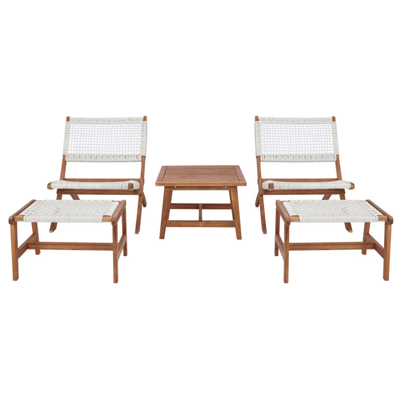 Armida Acacia 5 Piece Seating Group, Honey Brown