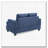 Chic Transitional Loveseat In Navy Blue-1211050904