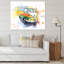 «Retro Grungy Hippy Bus», peinture sur toile-67440133-67440140