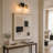 Nayomee Dimmable Black/Brass Rectangle Vanity Light-360895736