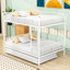 Lit superposé moderne double au-dessus de double avec lit gigogne simple-336609098