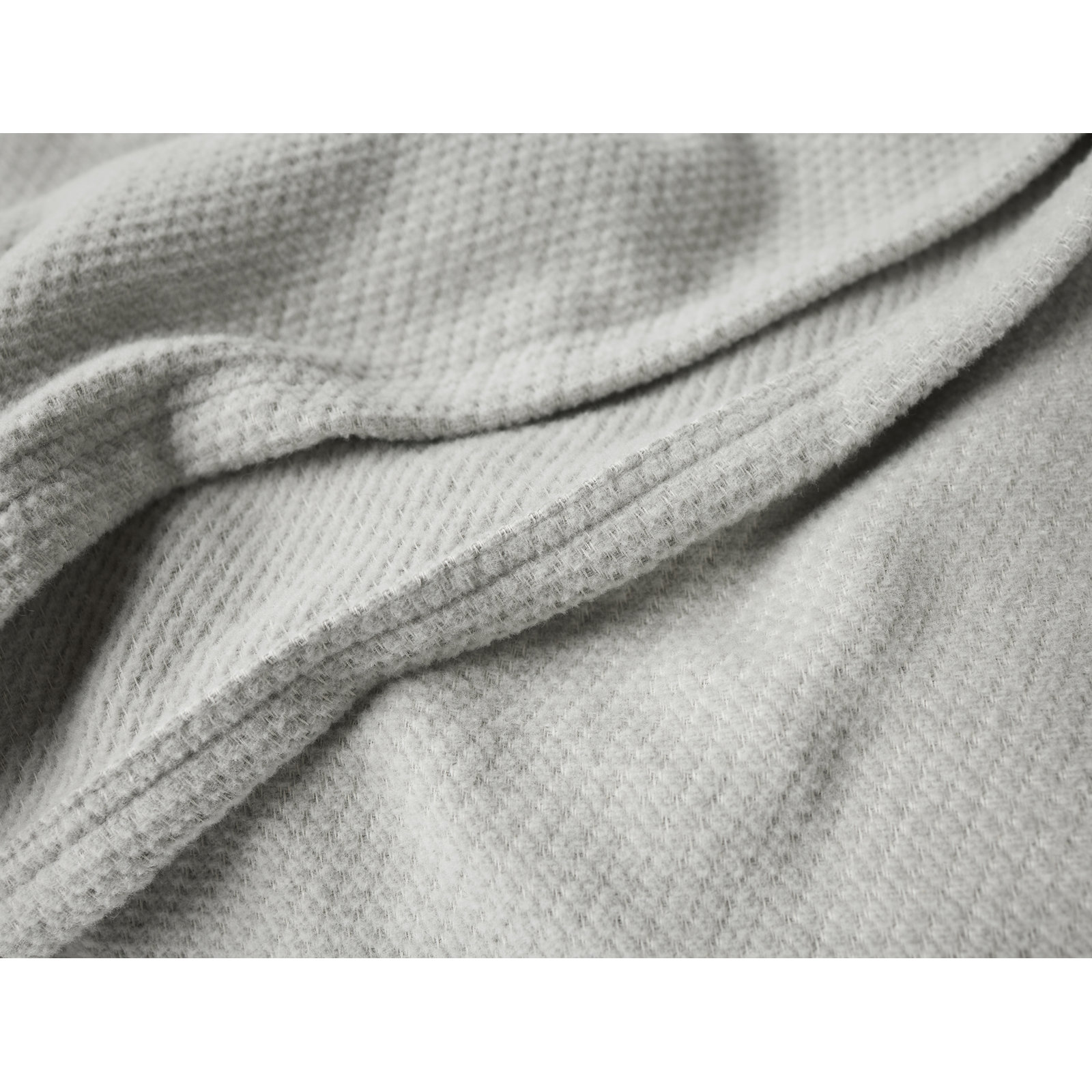 Sequoia Hand Woven Throw Blanket, King, Soft Gray