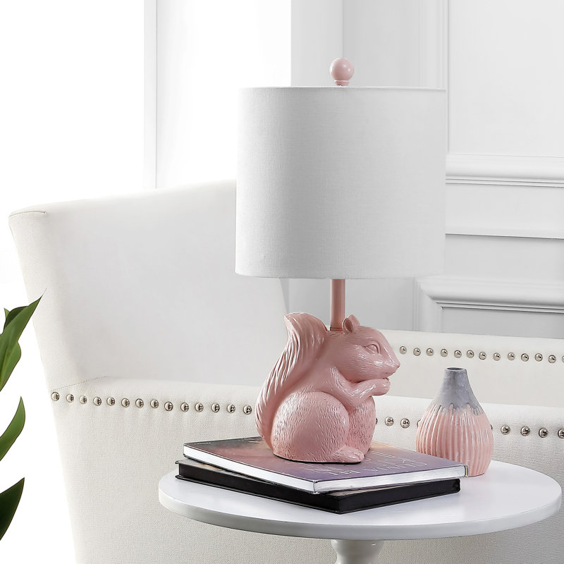 Lampe de table 18 po Edmund Squirrel, Rose