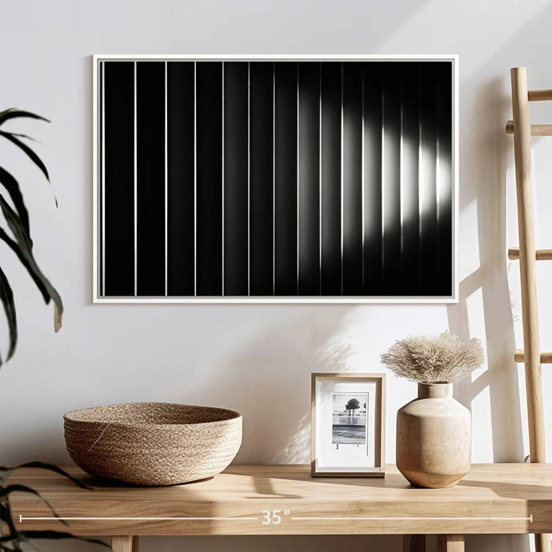 Bublitz Blinds, Floating Frame White, 25" X 17"