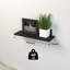Étagères murales flottantes, décoration et rangement, noires, 42 cm, ensemble de 5