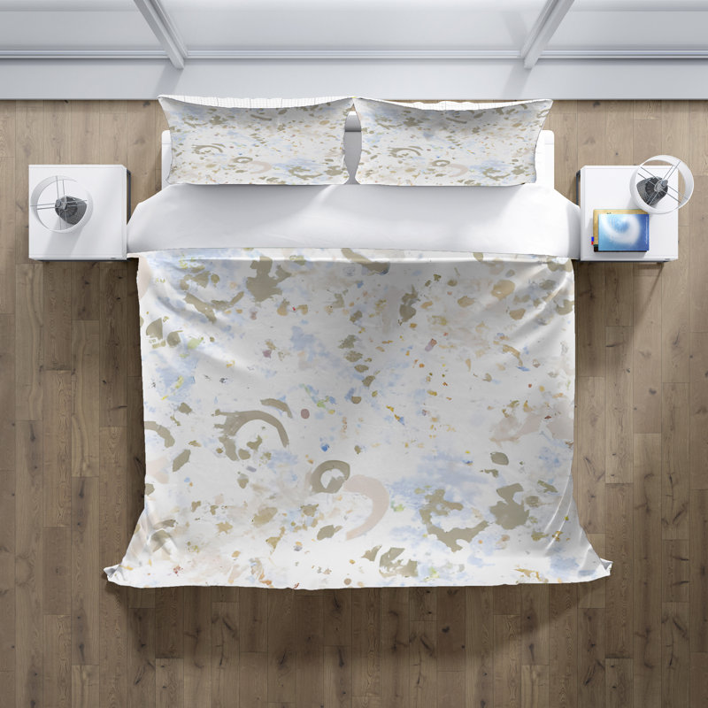Polyester Abstract Duvet Cover, King Duvet Cover + 2 King Shams