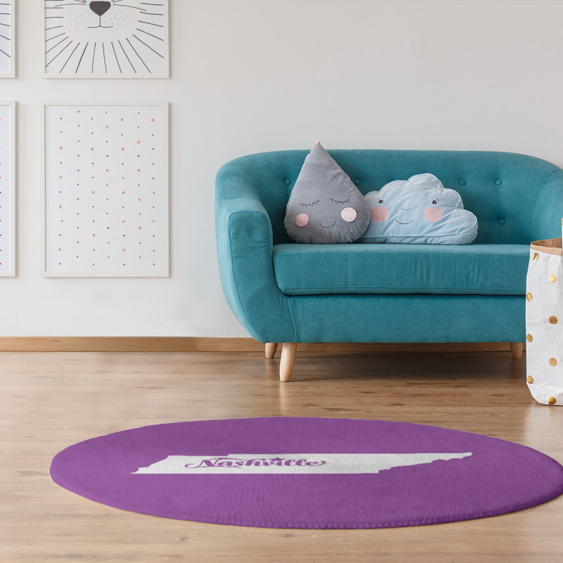 Chenille Indoor Rug, Round 5'