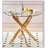 Mid-Century Modern Dining Set with Glass Top and Metal Legs, Spacious Table for 4-6 People, Includes End and Coffee Tables