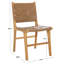 Chaise en cuir tissé d'Yvona-680503943