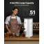Distributeur de thé glacé, distributeur de boisson en acier inoxydable 304 de 4 gallons / 15 L avec robinet et poignée, convient aux boissons chaudes et froides, au thé glacé et à l'eau dans les cafés et les restaurants