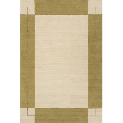  Pavelle Bordered Handmade Wool Area Rug
