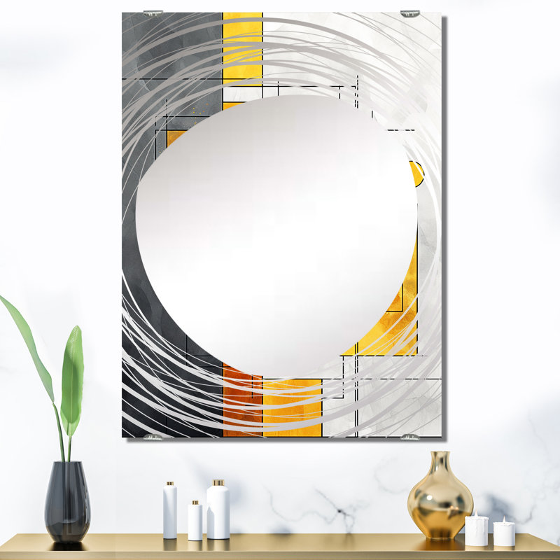 Carthers - Grand miroir mural géométrique abstrait MIR137560, 40 po x 30 po