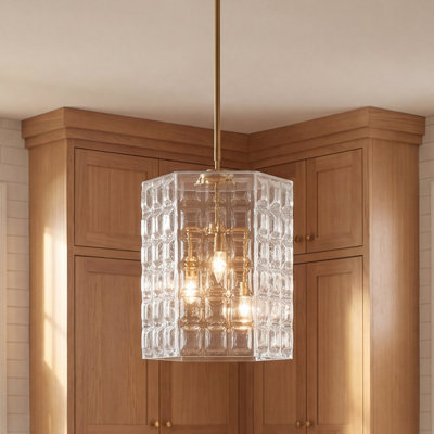 Torrix 3-Light Pendant in Warm Brass