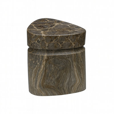 Zofia Composite Triangle Granite Accent Table