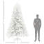 Grand arbre de Noël artificiel, arbre de Noël non éclairé avec embouts de branches, ouverture automatique, base en acier, décoration des Fêtes pour bureau personnel, blanc-115294602