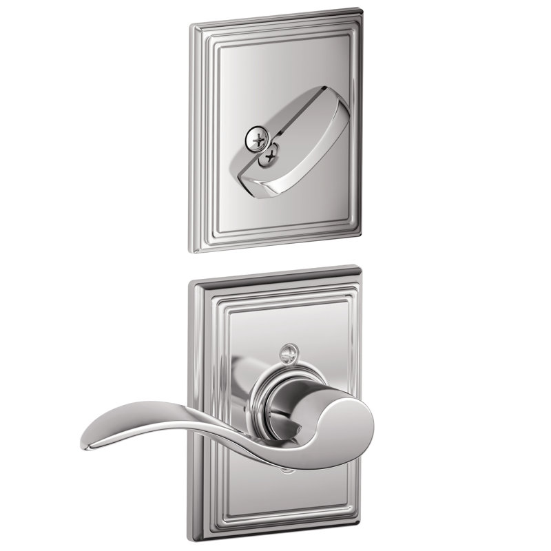 Addison Single Cylinder Interior Lever Set, Left, Bright Chrome, Yes