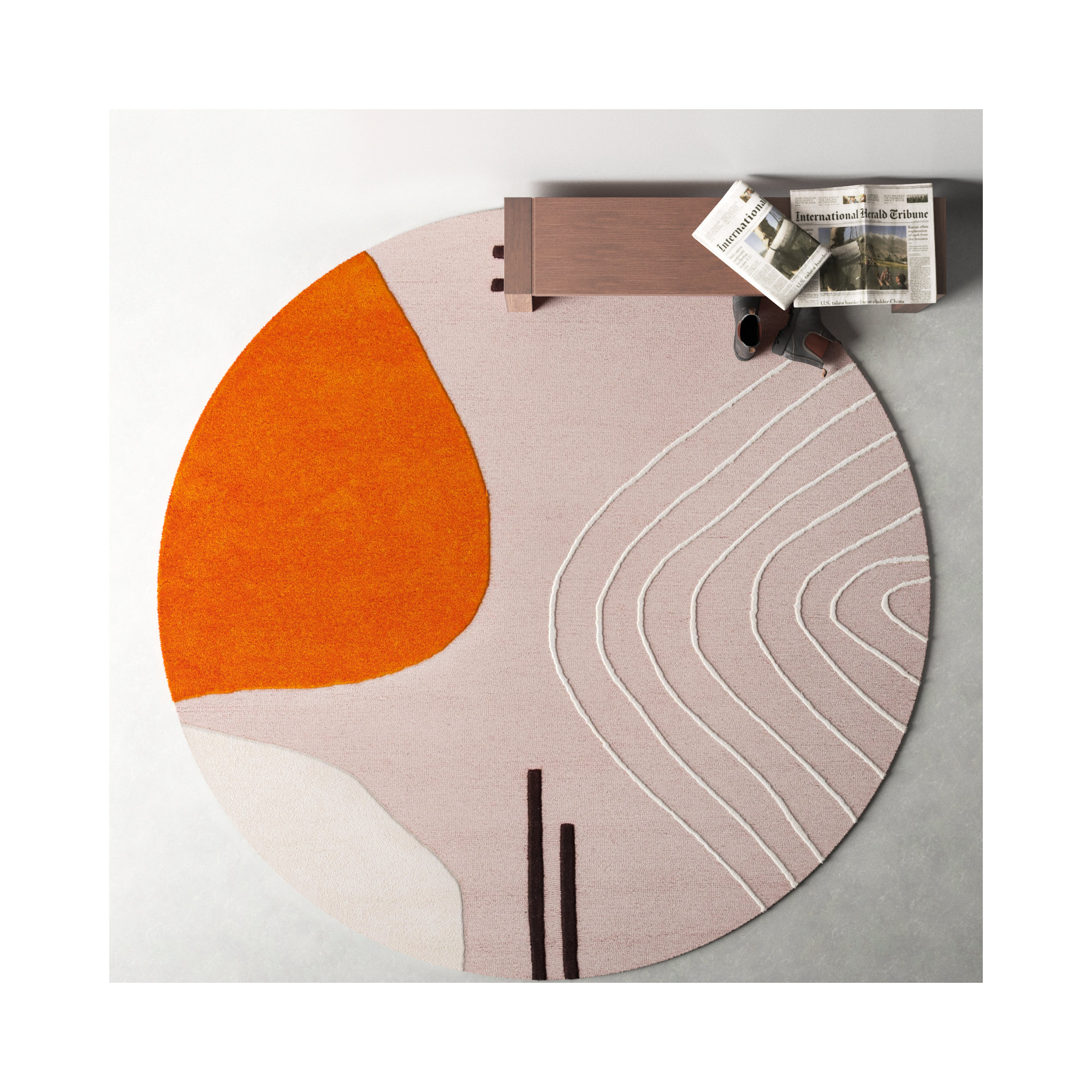Felipe Handmade Wool Rug, Round 10'