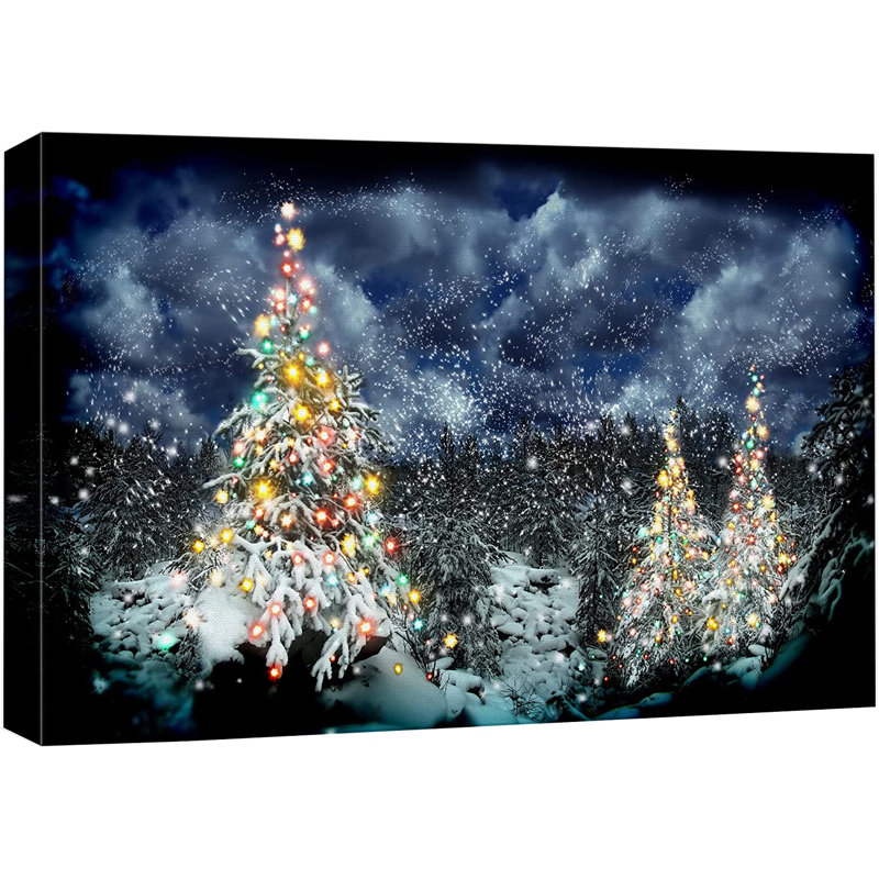 Célébration de Noël, impression, H 24 po x l 36 po, Toile tendue, Sans cadre