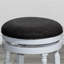 Tabouret 30 ", patiné, assise en tissu-697749349