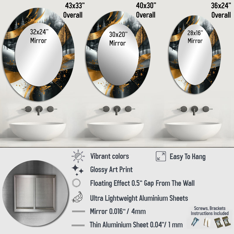 Miroir mural Magic, 36 po x 24 po