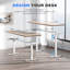  Structure de bureau électrique à deux moteurs, capacité de 265 lb, structure blanche seulement, pieds réglables en hauteur avec 3 contrôleurs de mémoire à DEL, s'adapte aux plateaux de 47,2 po à 78,7 po, base de bureau ergonomique-179843851