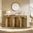 Farmhouse-Style 63" Narrow Sofa Console Table | Engineered Wood With Rustic Oak Finish | Scratch-Resistant & Industrial Metal Legs | Versatile For Entryway, Hallway, Living Room | Space-Saving Design With Arched Shape & Arch Cutouts | Easy Assembly, Hallw