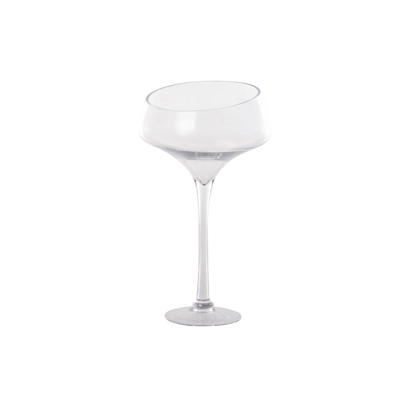  Glass Table Vase, 25.5cm H x 16.6cm W x 50cm D, Clear
